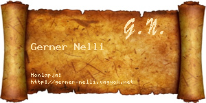 Gerner Nelli névjegykártya